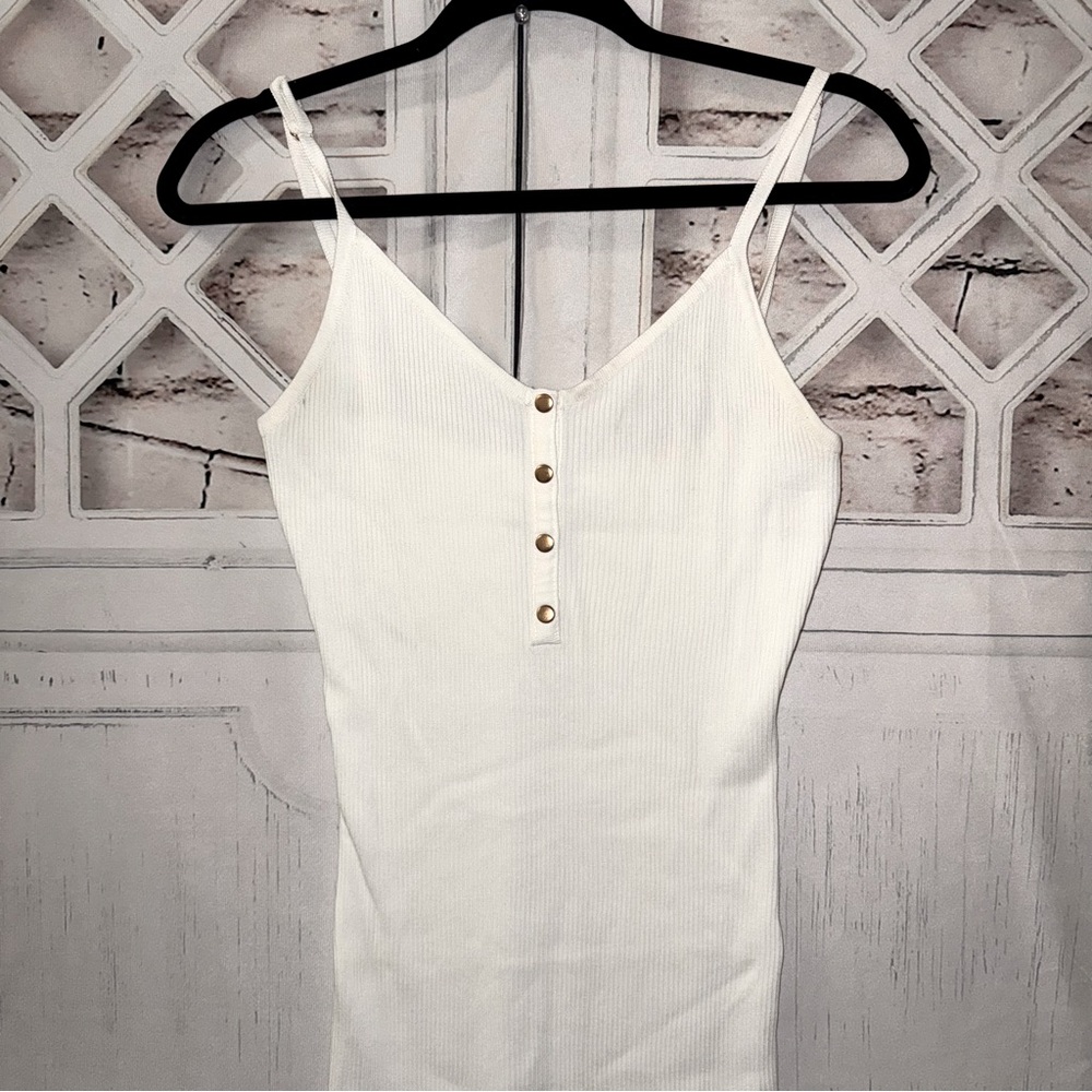 Lone Tree White Spaghetti Stap Dress Sz Large